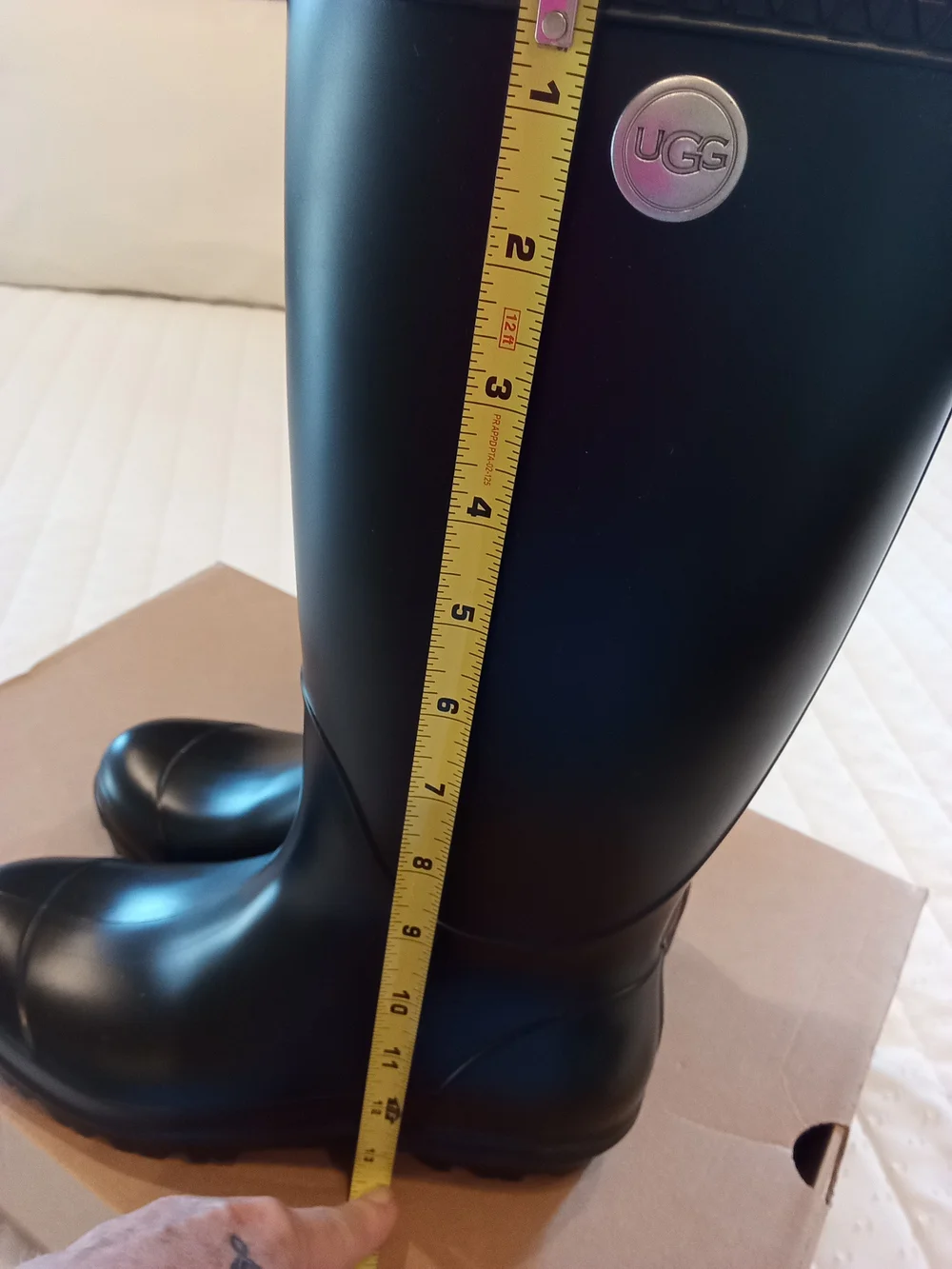 UGG Shelby Women's Matte Black Tall Waterproof Rain Boots Sz 7 NWB